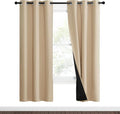 NICETOWN Living Room Completely Shaded Draperies, W37 x L70, Biscotti Beige by NICETOWN