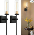 SANTOSTOCK Battery Operated Wall Sconce Set of 2, Rechargeable Wall Lights by SANTOSTOCK