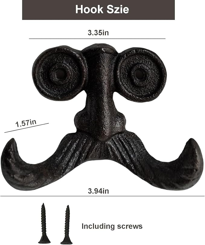 Cast Iron Hook, Heavy Duty Vintage Cast Iron Hook - Image 3