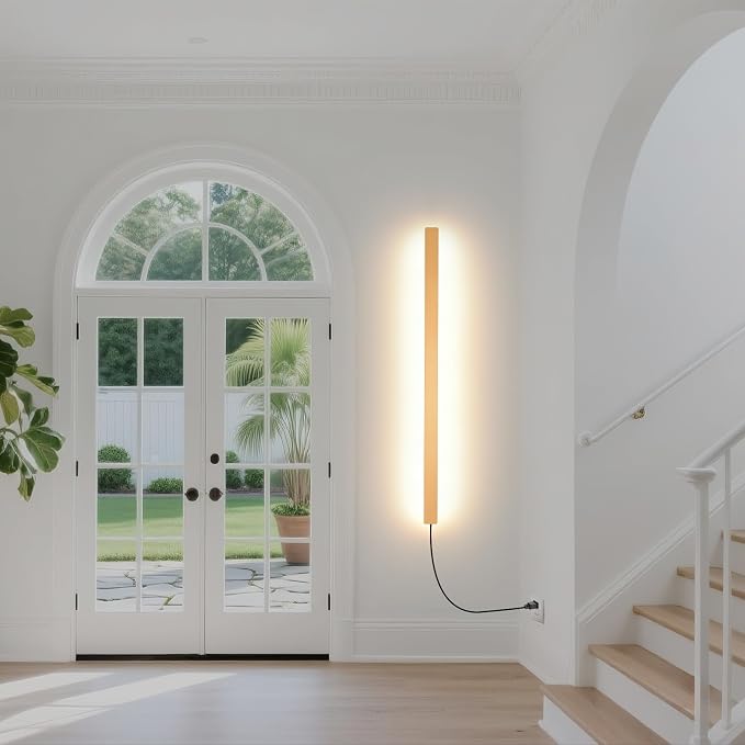 KELUOLY Modern Plug in Long Wall Sconce, 20W Warm White 3000K Acrylic Indoor - Image 7