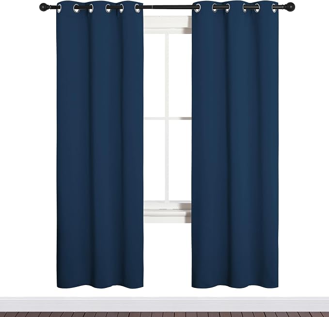 NICETOWN Bedroom Curtain Panels Blackout Draperies, Thermal Insulated Solid - Image 2