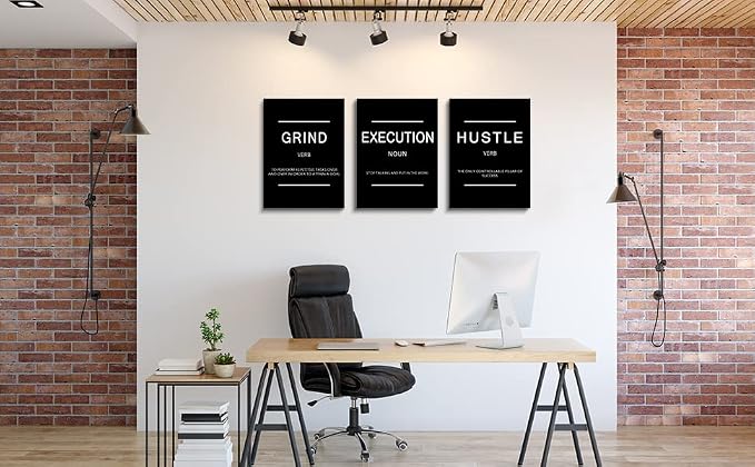 Framed Canvas Wall Art Success Quote, Office Wall Art, Positive Motivational - Image 4