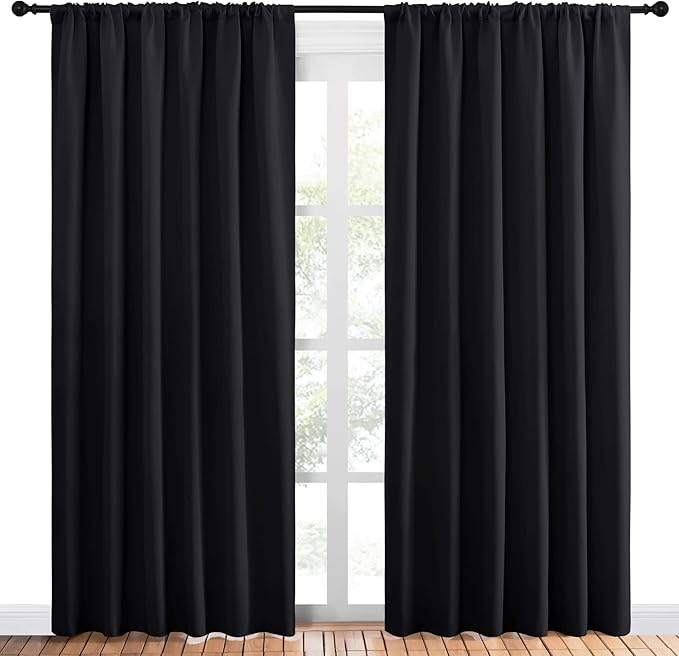 NICETOWN Black Blackout Curtain Blinds - Image 2