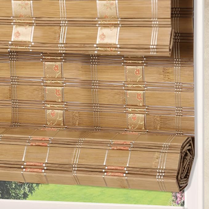 Letau No Drill No Tools Cordless Wood Window Shades Blinds, Bamboo Light - Image 2