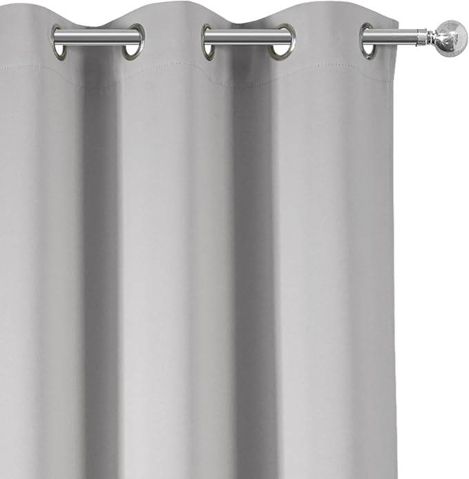 LEMOMO Blackout Curtains 42 x 84 inch/Light Grey Curtains Set of 2 - Image 7