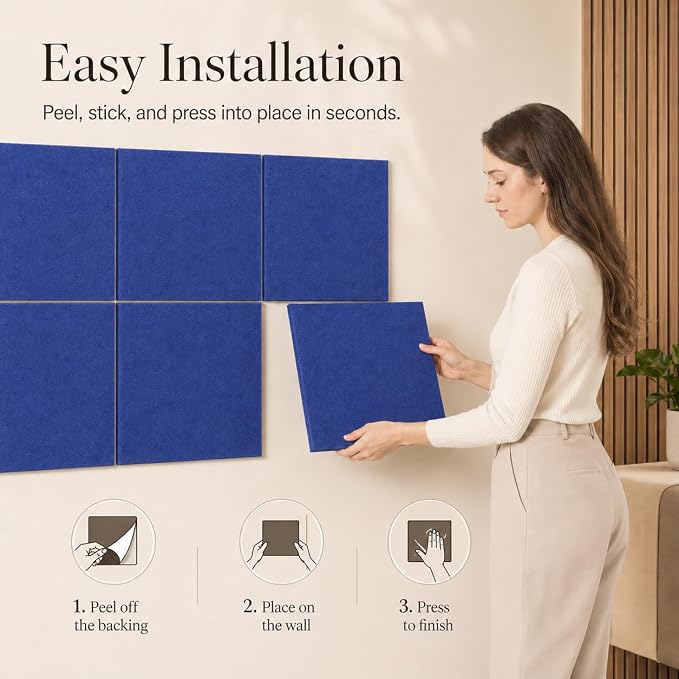 Large Cork Boards for Walls – 36" x 24" Self Adhesive Felt Wall Tiles - Image 3