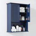 VANIRROR Navy Blue Bathroom Cabinet Wall Mounted by VANIRROR