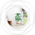 Mirrors Wall Decor Iron Frame Round Art Wall Mirrors Home Decoration Hanging by HLFMVWE