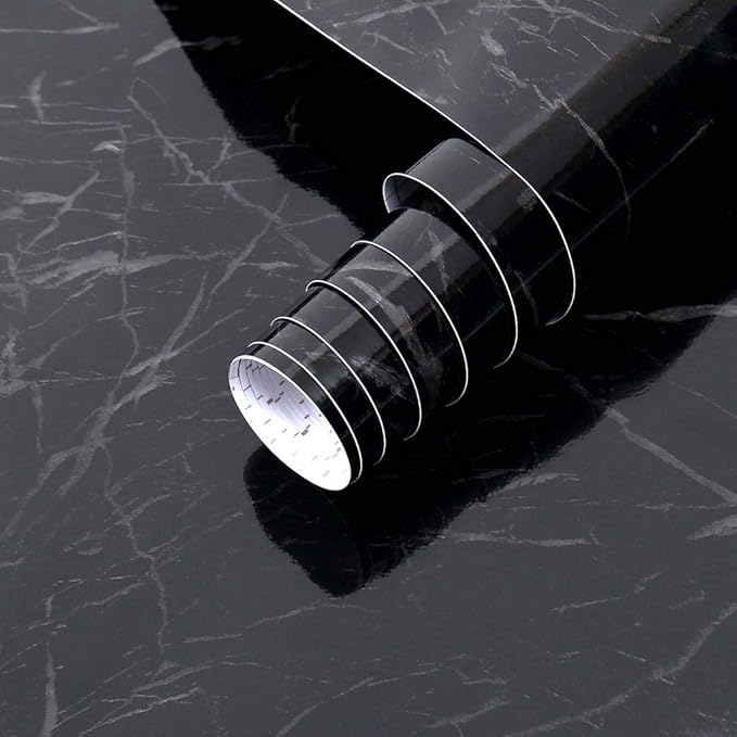 Arthome 23.6x200 Inches Black Marble, Peel and Stick Wallpaper, Marble Contact by ArthomeWALLDECOR