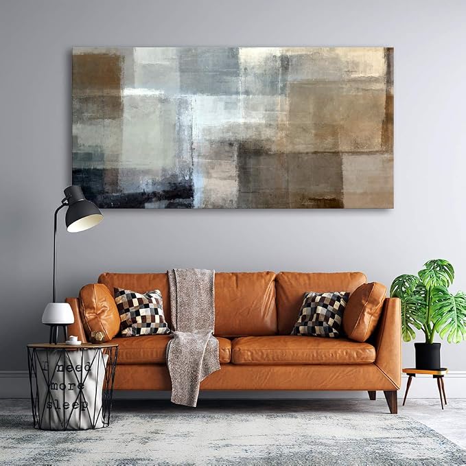Baisuart A61275 Canvas Prints Abstract Wall Art Print Paintings Grey and Brown - Image 6