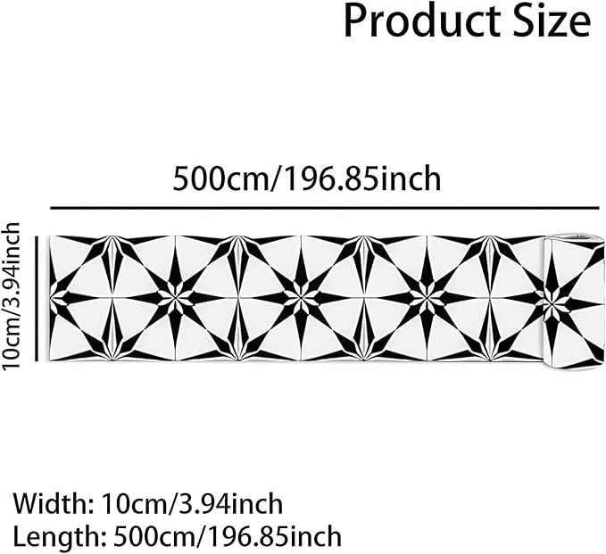 HOMETITUTE Wallpaper Border 4x196 Inch Peel and Stick Wall Border Wallpaper - Image 5