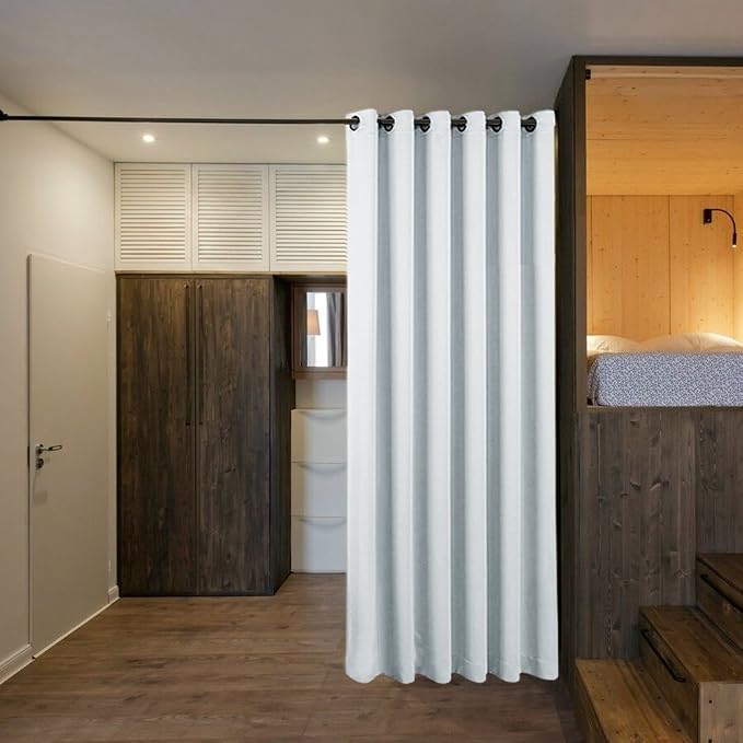 NICETOWN Lower Noise Room Dividers Curtains Screens Partitions, Room Darkening - Image 2