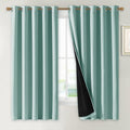 NICETOWN Aqua Blue 100% Blackout Lined Curtains, 2 Thick Layers Completely by NICETOWN