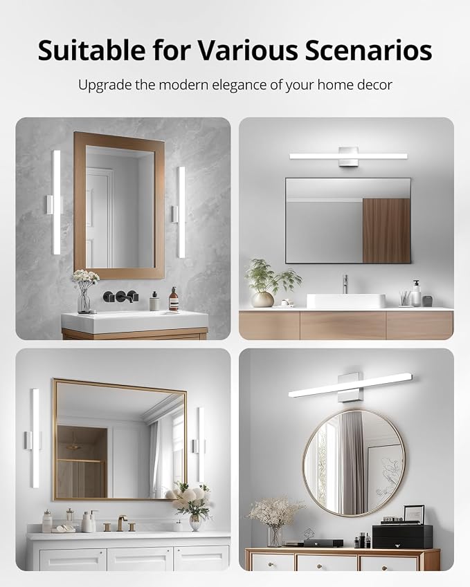 Combuh LED Bathroom Vanity Light Bar Dimmable IP44 Over Mirror Lighting Fixture - Image 8