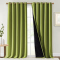 NICETOWN Full Shading Curtains for Windows, Fresh Green, 70 inches W x 95 by NICETOWN
