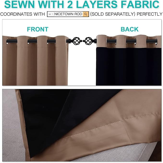 NICETOWN Extra Long Truly Blackout Drapes - Image 5
