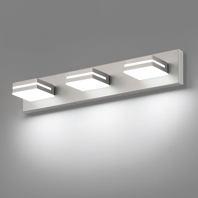SineRise LED Modern Bathroom Vanity Light Fixtures, Brushed Nickel Modern by SINERISELIGHTING