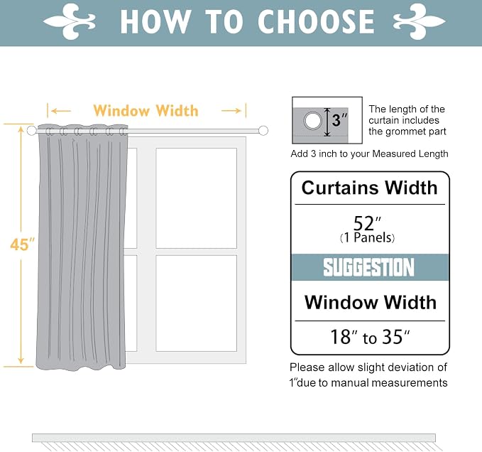 ChrisDowa Blackout Curtains 45 inches Long - Image 5