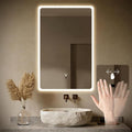 WARM&LOVE 16 x 24 Inch LED Bathroom Mirror, Hand Scan Sensor Anti-Fog Bathroom by WarmLove
