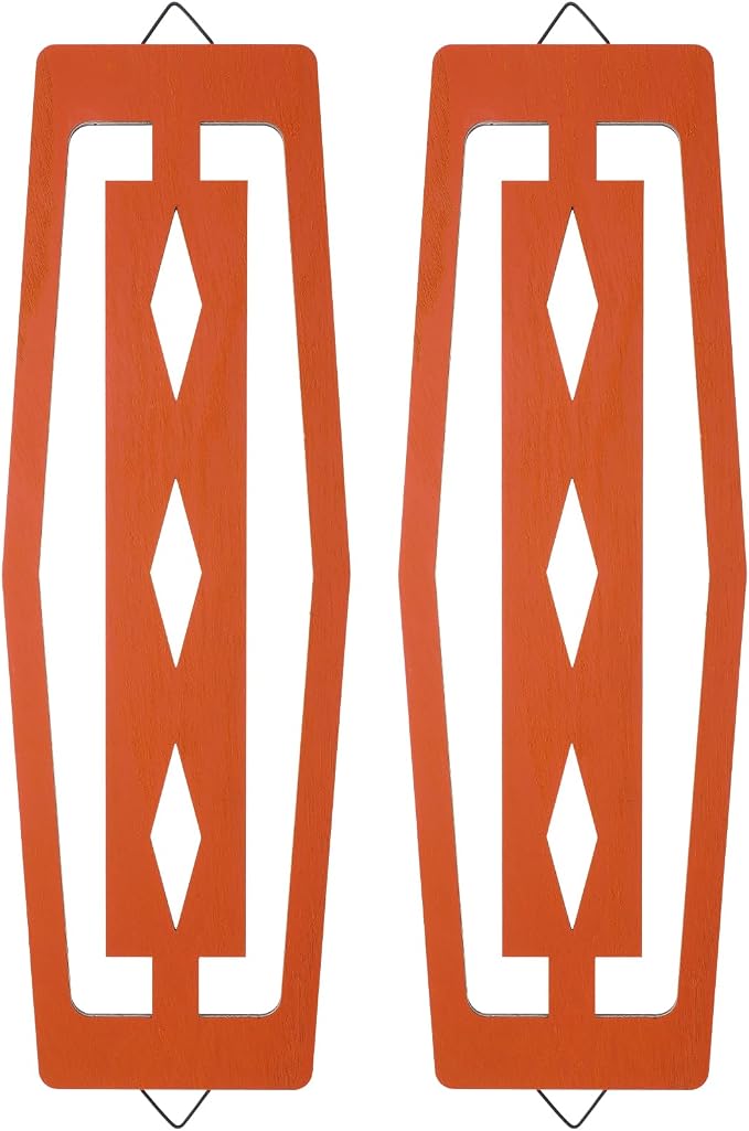 CroBlissful 2 Pcs Modern Mid Century Wall Art Wood Mid Century Elegance Decor by CroBlissful