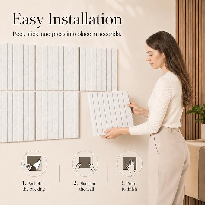 Large Cork Boards for Walls – 48" x 36" Self Adhesive Felt Wall Tiles - Image 4