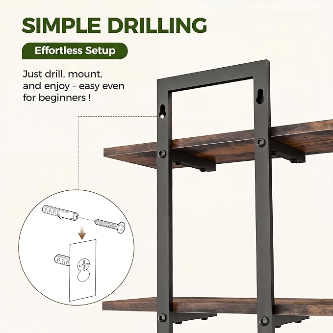 Bamworld Floating Shelves for Wall Planters for Indoor Plants Hanging Shelves - Image 7