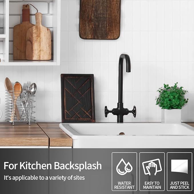 Peel and Stick Backsplash 3D Wall Tiles, Self-Adhesive, Oil Proof, Waterproof - Image 9