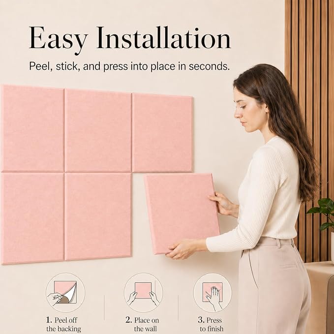 Large Cork Boards for Walls – 36" x 24" Self Adhesive Felt Wall Tiles - Image 4