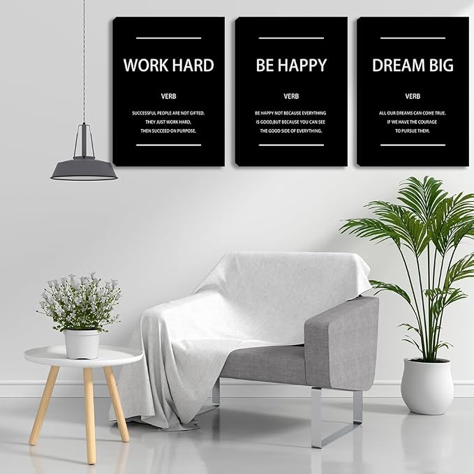 Motivational Affirmation Wall Art Inspirational Poster Prints Encourage Office - Image 7