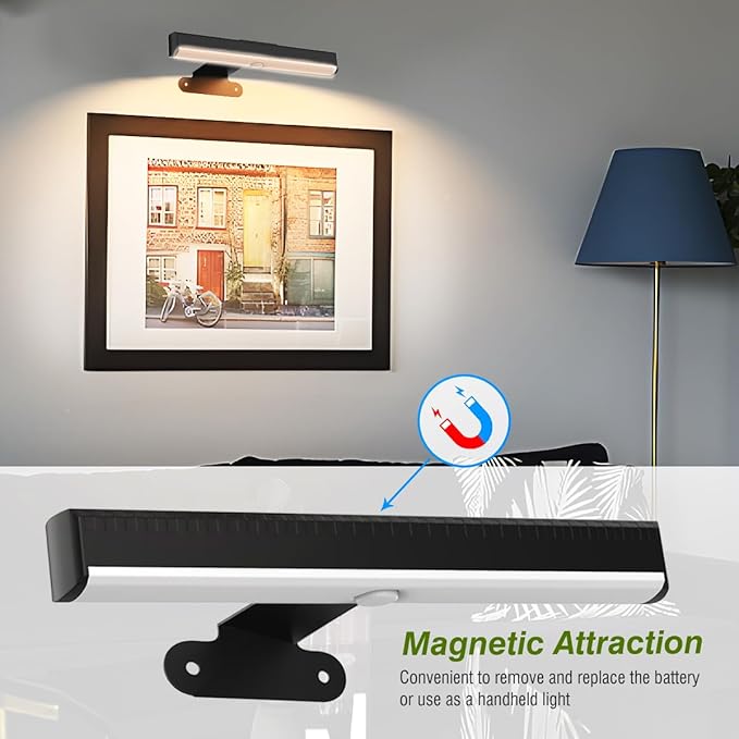 6Pack Wireless Picture Light for Wall Battery Operated Wall Sconces - Image 3