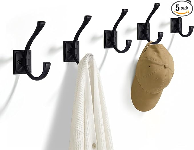 TUNNY 5 Pack Antique Design Wall Hanging Coat Hooks by TUNNY
