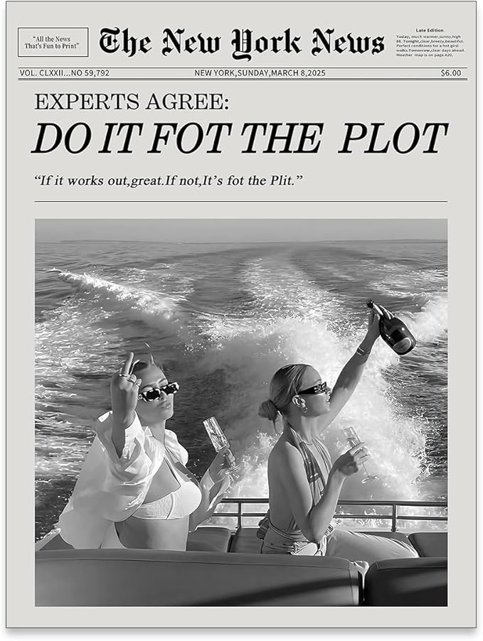 noxozoqm Black and White Fashion Hot Girl Poster Fun Do It by Unknown