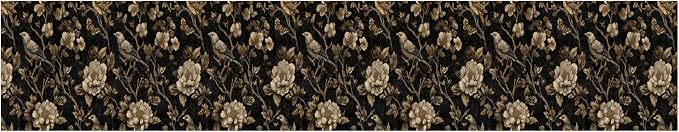 Brown Floral Wall Border 196x4 Inch Peel and Stick Vintage Botanical Wallpaper - Image 8