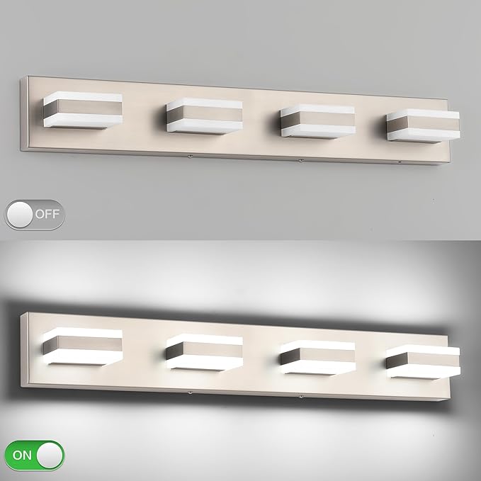 SOLFART Bathroom Light Fixtures Brushed Nickel Vanity Lights - Image 6