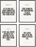 Locomiss Black and White Christian Wall Art Decor Posters, Modern Bible Verse by Unknown