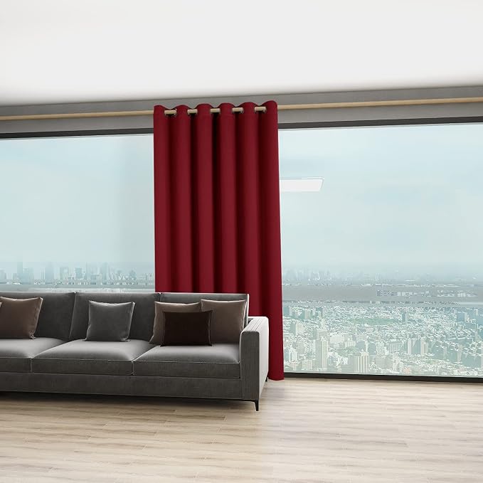 BONZER Wide Room Divider Blackout Curtain Total Privacy Wall Room Darkening - Image 4