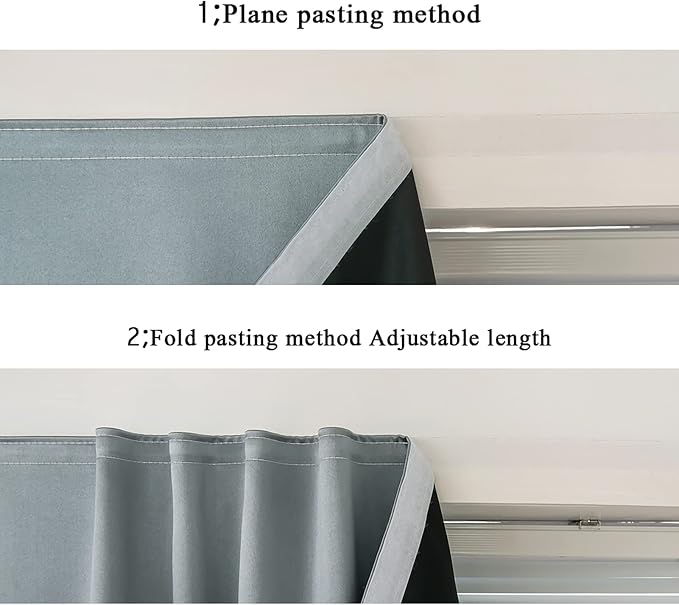 AJAZZ self Adhesive Portable 100% Blackout Curtains Simple and Easy to - Image 5