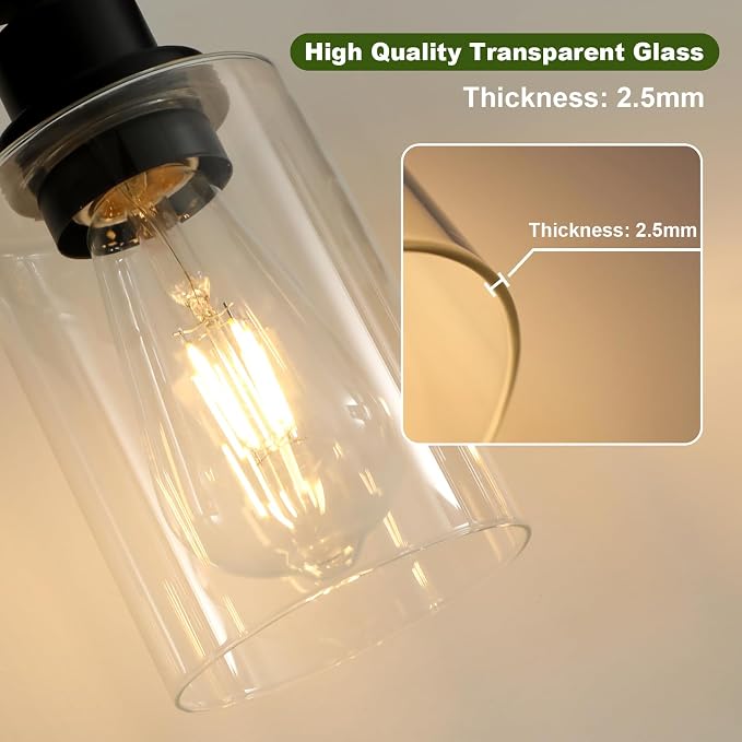 Unicozin Modern Bathroom Light Fixtures, 5 Light Vanity Lights Over Mirror - Image 8