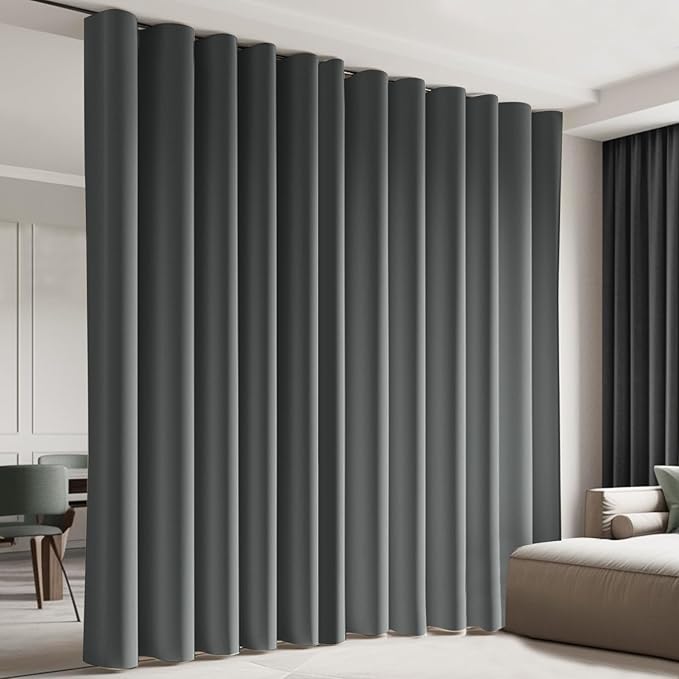 Room Divider Curtains, Noise Reduction, W100 × L84 Inch, 1 Panel by CBSROROHome