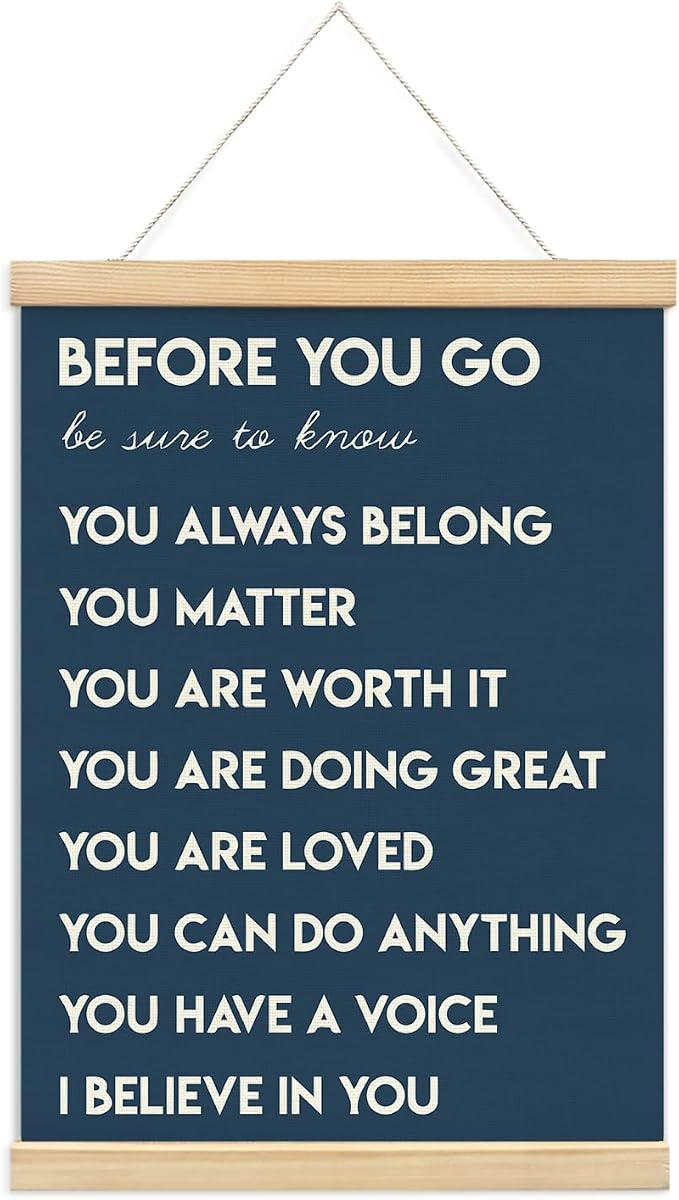 Mental Health Positive Affirmations Inspirational Wall Art Decor, Therapist by Unknown