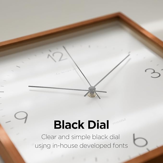 mooas Wooden Frame Flatwood Wall Clock - Image 5