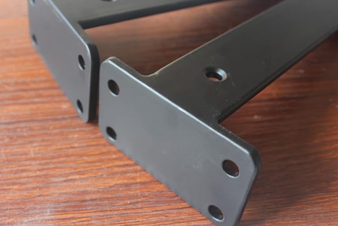 10 Pack - 8 inch Black Hidden L Shelf Bracket Iron Floating Shelf Brackets - Image 4
