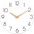 cicininc Wall Clock, 12 Inch Wooden Silent Non-Ticking, Decorative Battery by CICININCOfficial