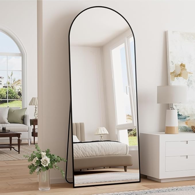 Prywot Arched Floor Mirror, 64 "x 21" Full Length Mirror Wall Mirrors Hanging by Prywot