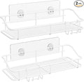Nieifi Shower Caddy Shelf with Hooks Storage Rack Organizer Adhesive Stainless by Nieifi