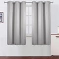LEMOMO Light Grey Blackout Curtains 42 x 54 Inch Length Set of 2 Panels Grommet by Lemomo
