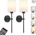Battery Operated Wall Sconces Set of Two, Wireless Rechargeable Wall Light by KARTOOSH