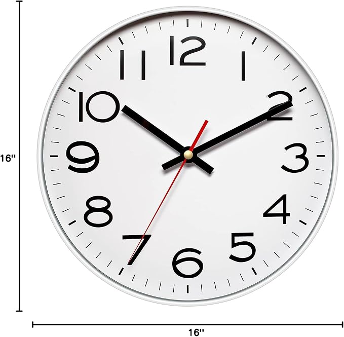 NUOVO 16 Inch Wall Clock Number Quartz Decorative Wall Clock Quiet Wall Clocks - Image 7