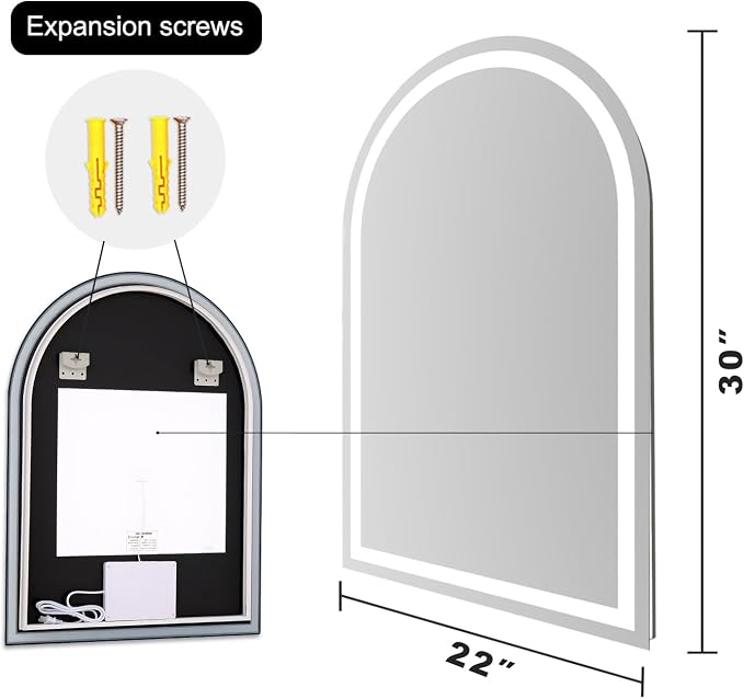 Arched LED Bathroom Mirrors - Image 9