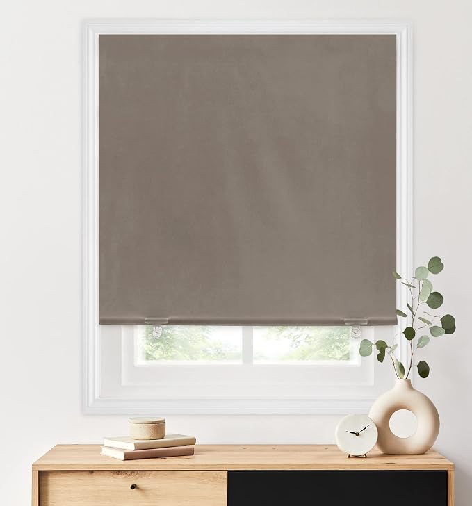 LazBlinds 100% Blackout Roller Shades, No Tools No Drill Cordless Blinds by LazBlinds
